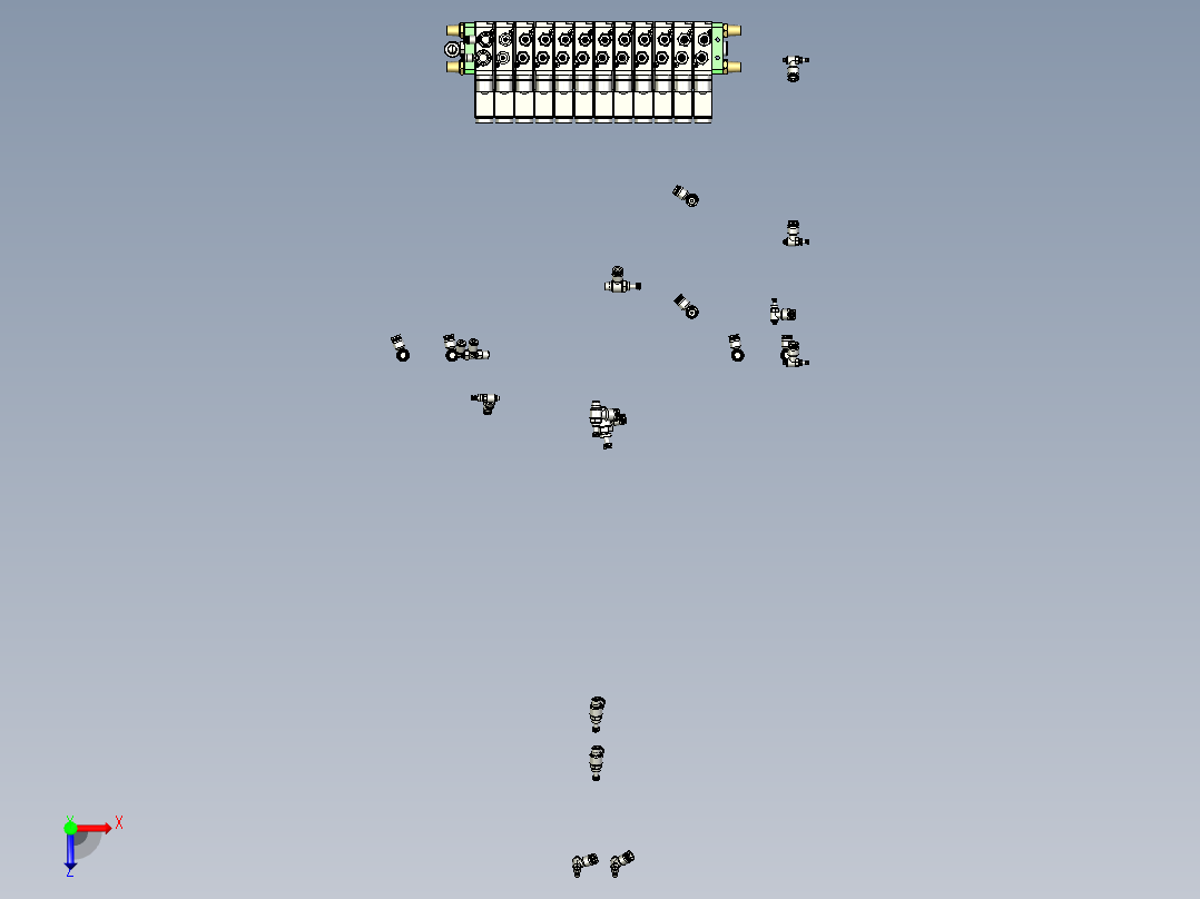 电气组件模块俯视图