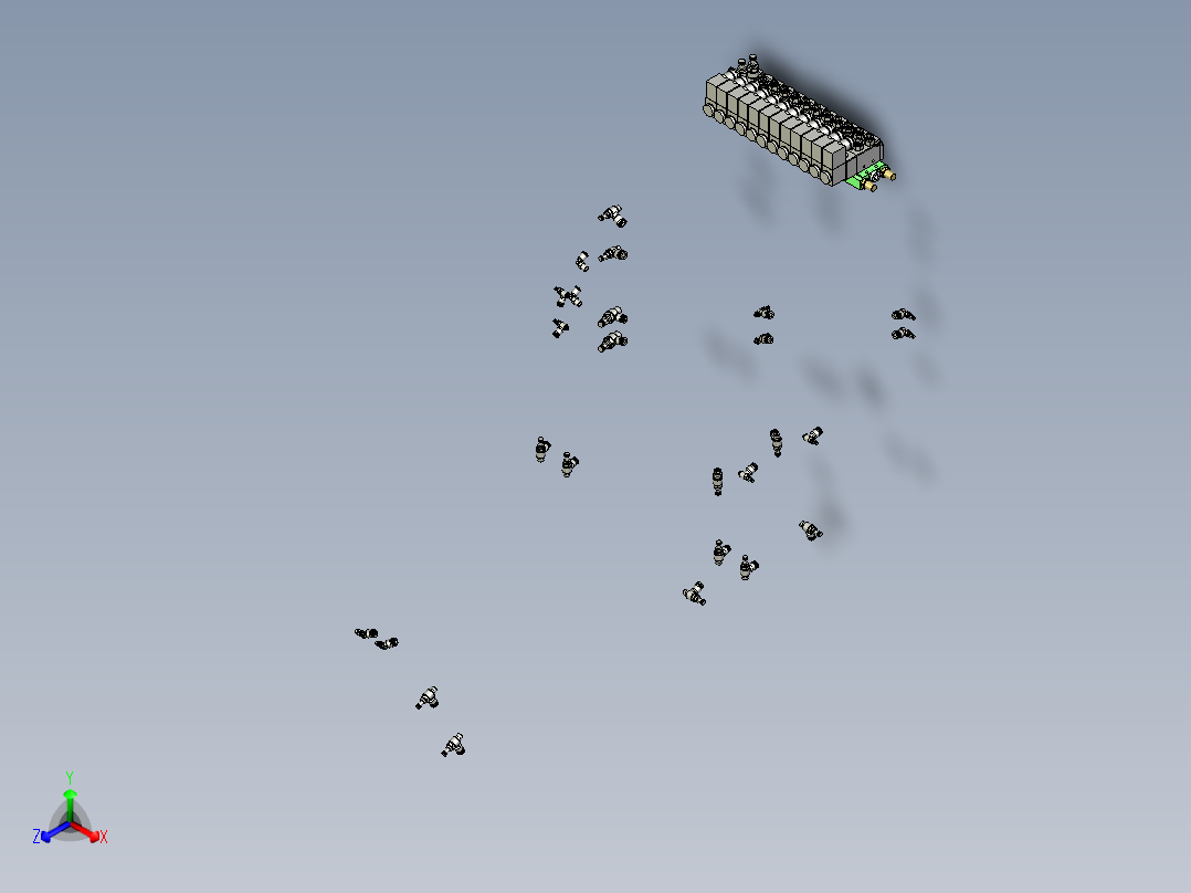 电气组件模块正等轴测图