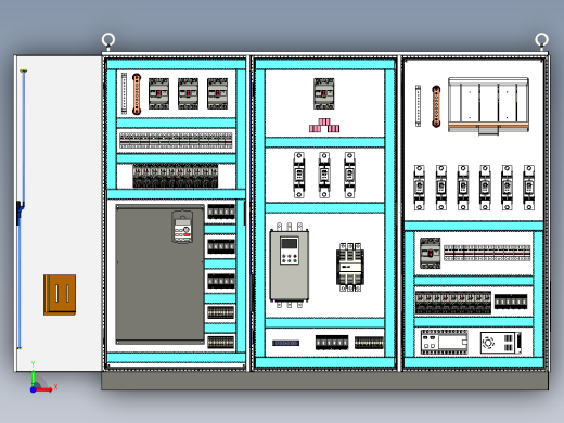 钣金柜变频器软启动刀开关控制 71558前视缩略图