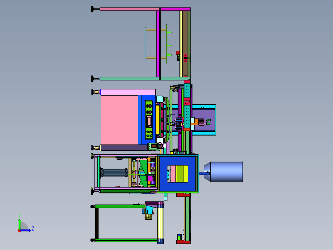 键盘按键自动粘贴设备左视图