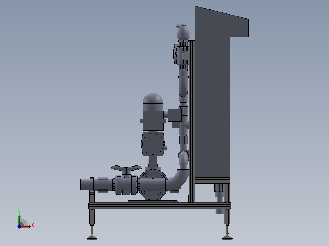 EC检测施肥机管道前视图