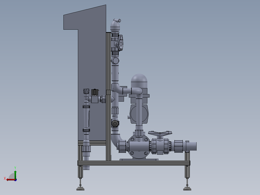 EC检测施肥机管道后视图