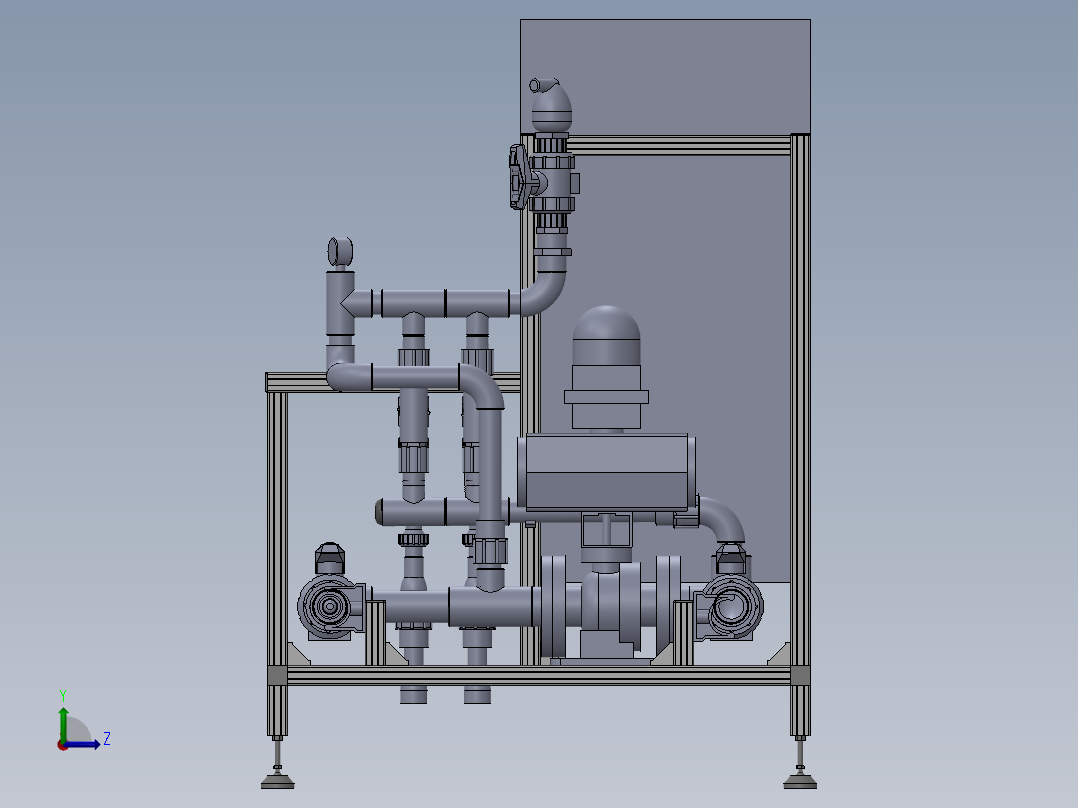 EC检测施肥机管道左视图
