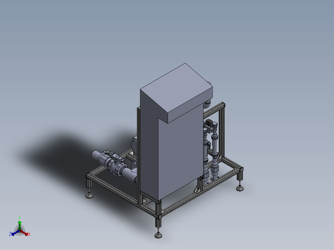 EC检测施肥机管道正等轴测图