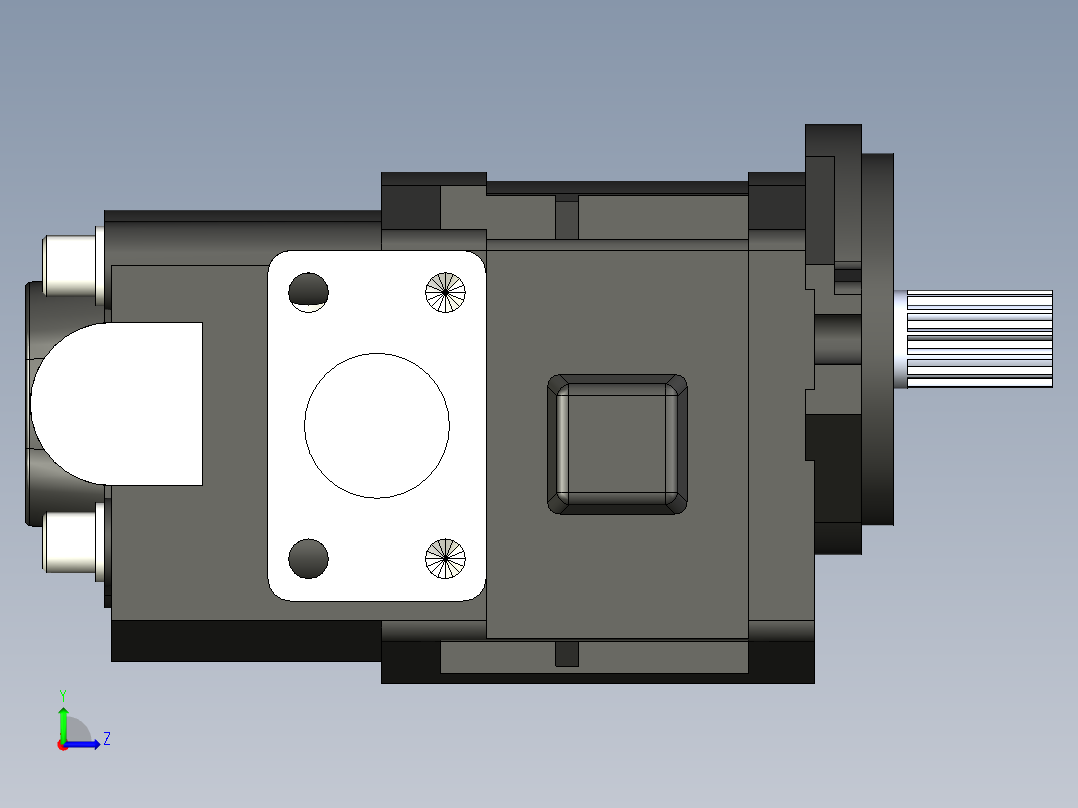 CBHYG-F双联齿轮油泵CBHYG-F28.2-F4.5-ATΦ左视图