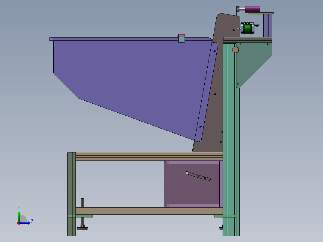 F400 小型五金件自动送料机左视图