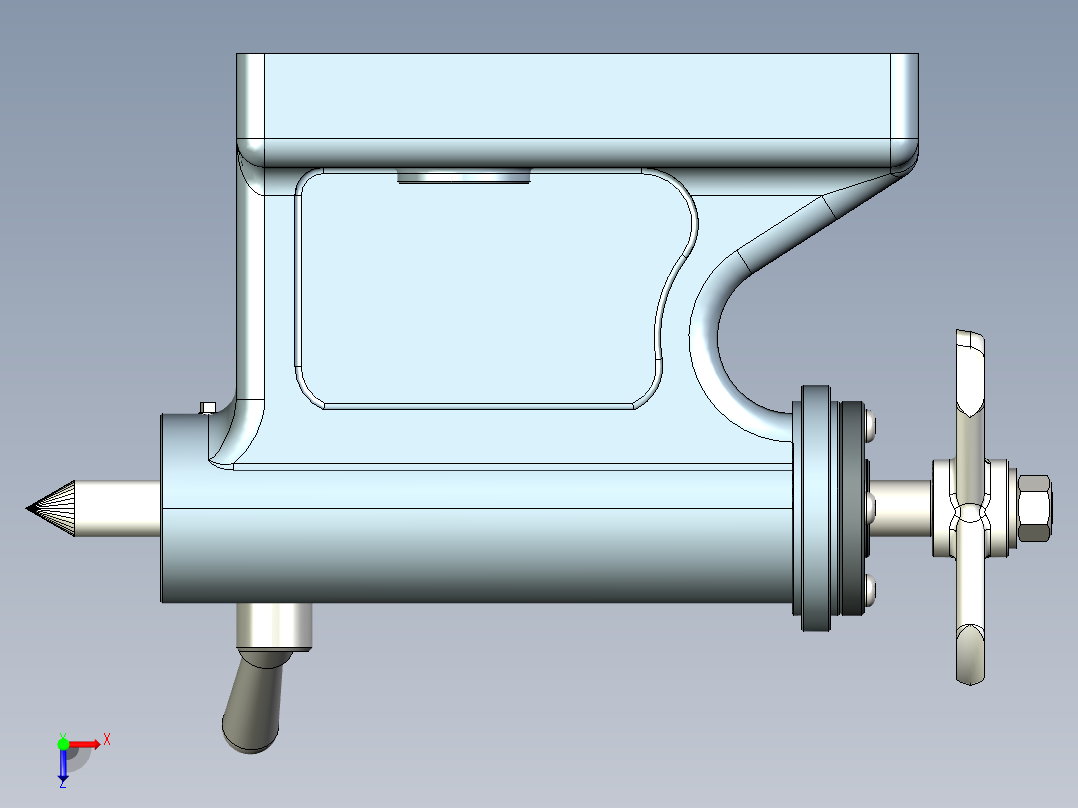 B2005122-车床尾座俯视图