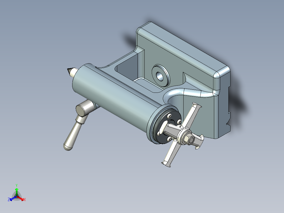 B2005122-车床尾座正等轴测图