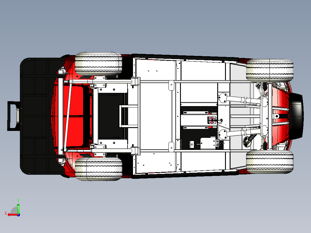 电动高尔夫球车后视图