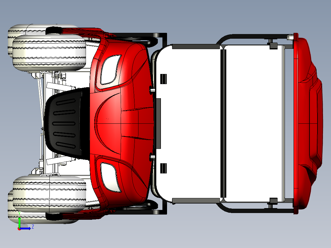 电动高尔夫球车左视图