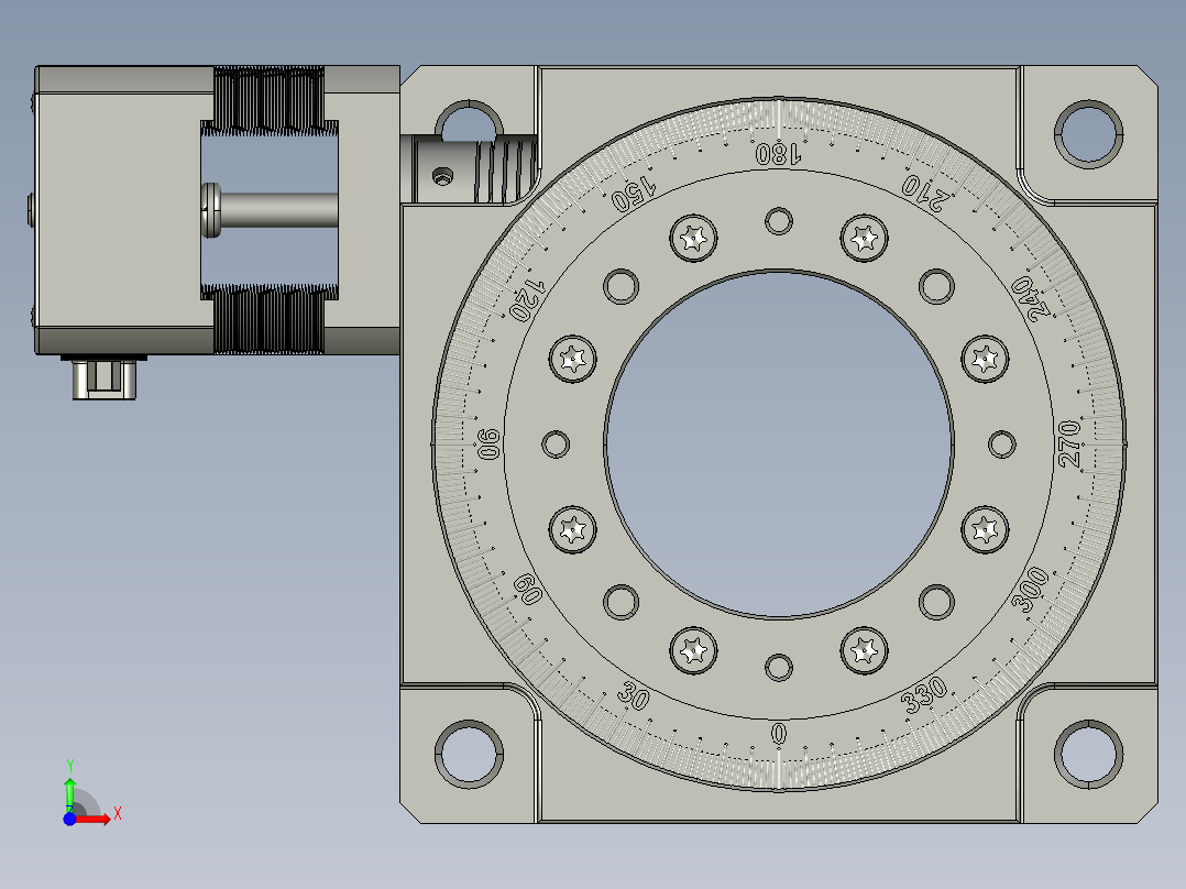 数控回转台前视图