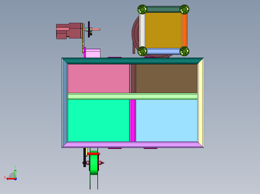 半导体自动打标及封装一体机后视图