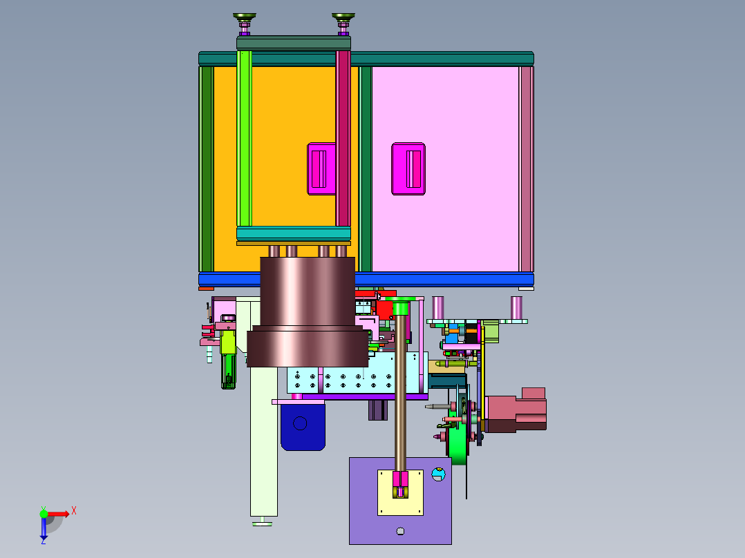 半导体自动打标及封装一体机俯视图