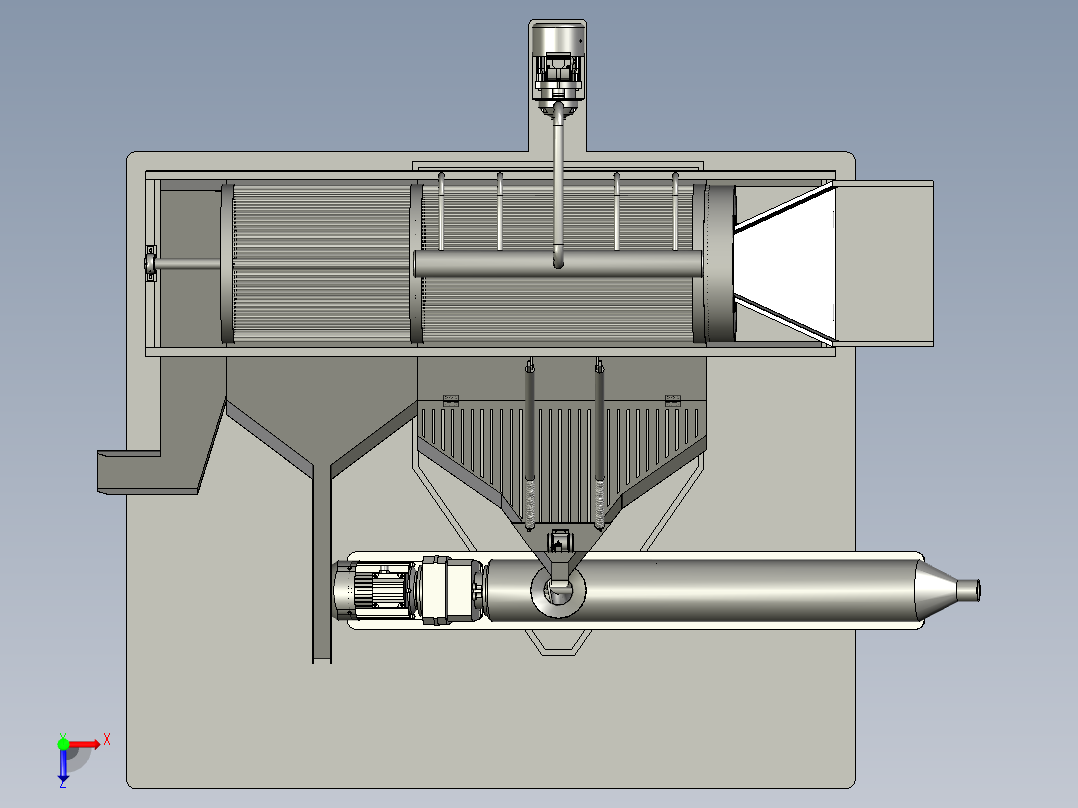 生物转笼污水处理装置俯视图