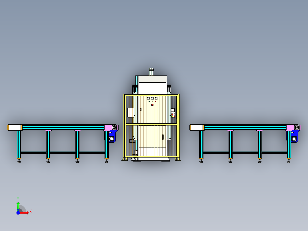 电机轴承自动化压装线设计前视图