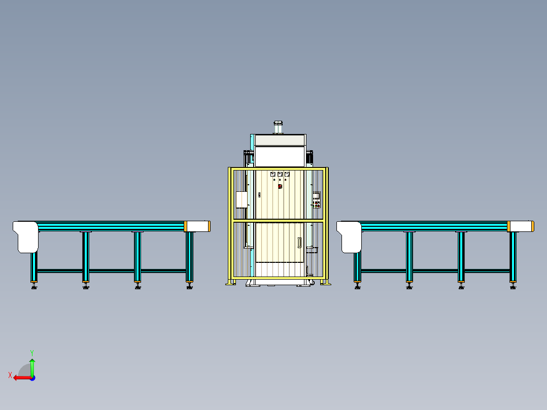 电机轴承自动化压装线设计后视图