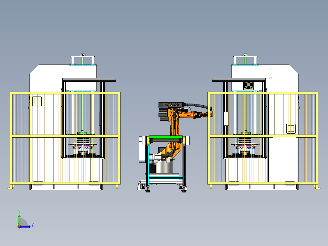 电机轴承自动化压装线设计左视图