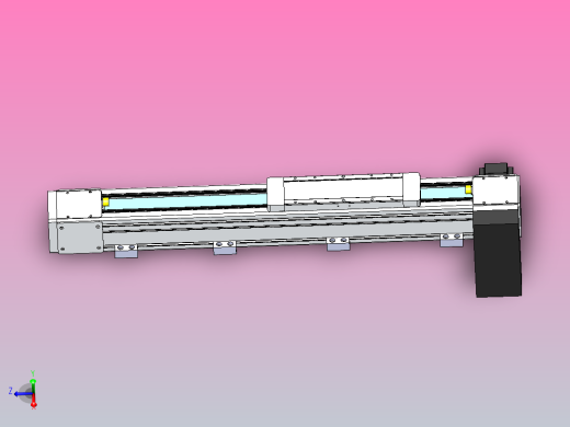 DMEB80L-RDCR欧规同步带模组直线模组（电机右下折）[DMEB80L-L20S350-DT400-C2U-LBRD]