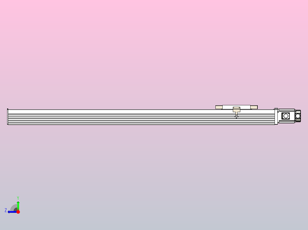 滚珠丝杠直线轴带导轨全封闭TPA-HCR-220D-3210C-L1450-M-C-P1K-N3右视图