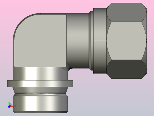 GB╱T 3757.1-1983[卡套式端对接直角管接头G25G34]前视缩略图