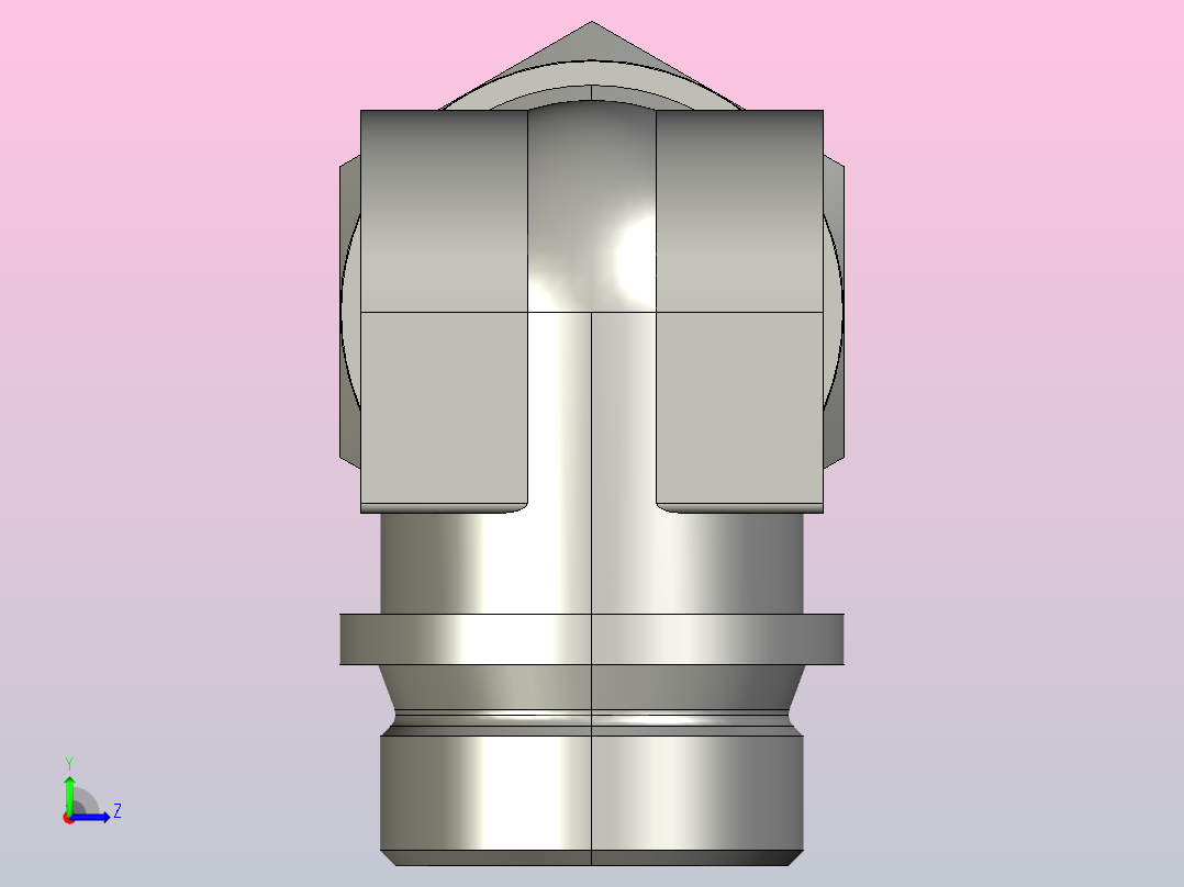 GB╱T 3757.1-1983[卡套式端对接直角管接头G25G34]左视图