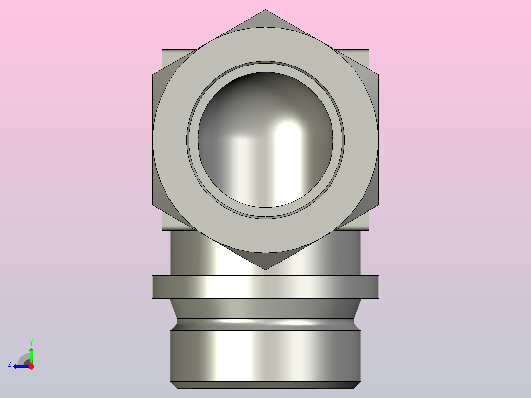 GB╱T 3757.1-1983[卡套式端对接直角管接头G25G34]右视图