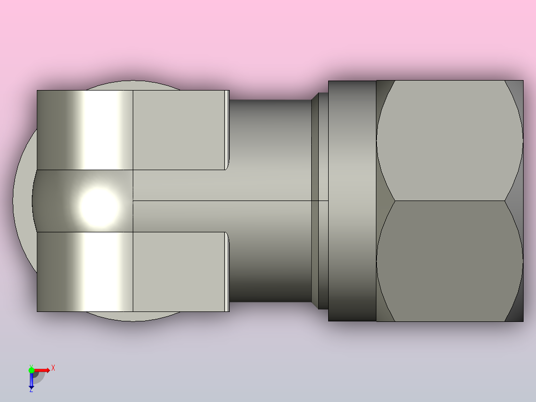 GB╱T 3757.1-1983[卡套式端对接直角管接头G25G34]俯视图