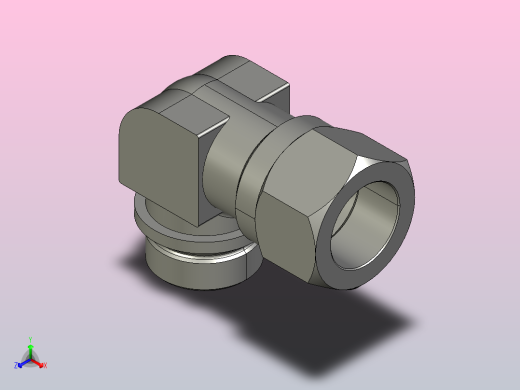 GB╱T 3757.1-1983[卡套式端对接直角管接头G25G34]正等轴测缩略图