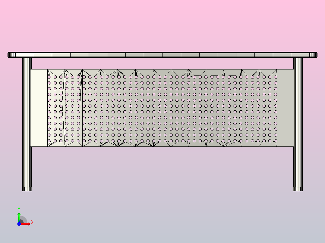 办公桌(1)前视图