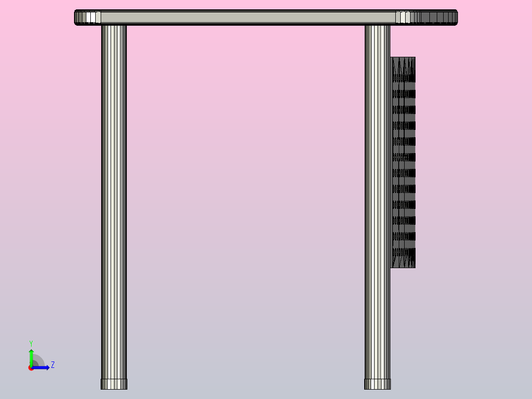 办公桌(1)左视图