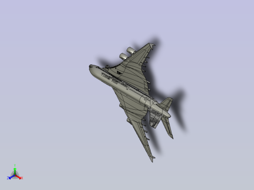 空客A950客机(带起落架)