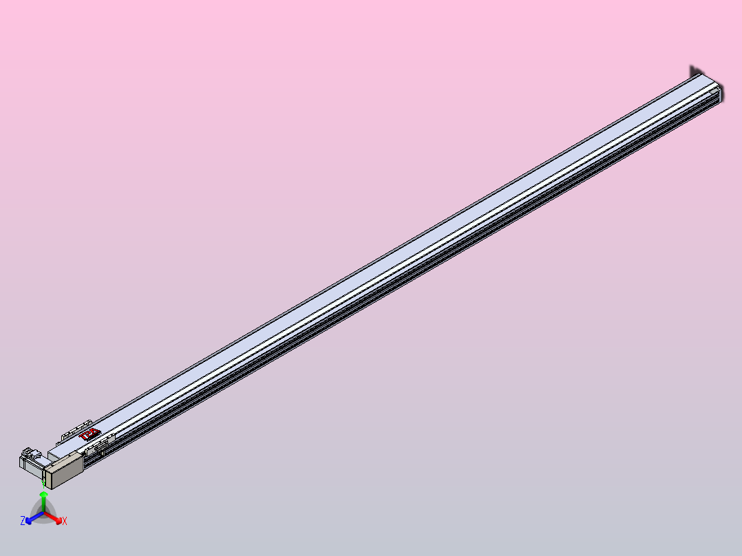 皮带直线轴半封闭可选导轨TPA-HNB-120D-110-L2750-MR-C-P40-N3主视图