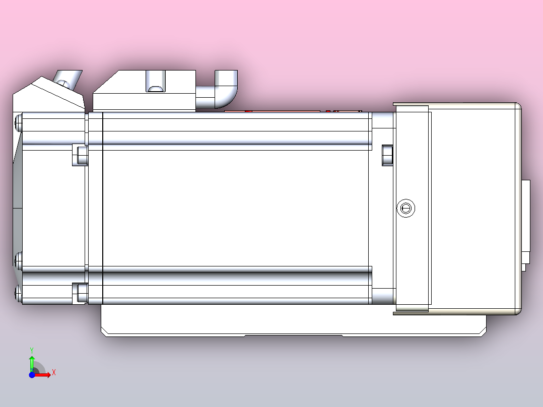 皮带直线轴半封闭可选导轨TPA-HNB-120D-110-L2750-MR-C-P40-N3前视图