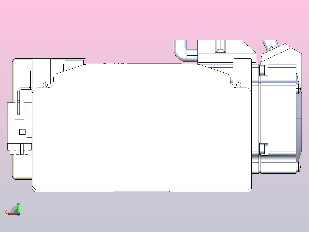 皮带直线轴半封闭可选导轨TPA-HNB-120D-110-L2750-MR-C-P40-N3后视图