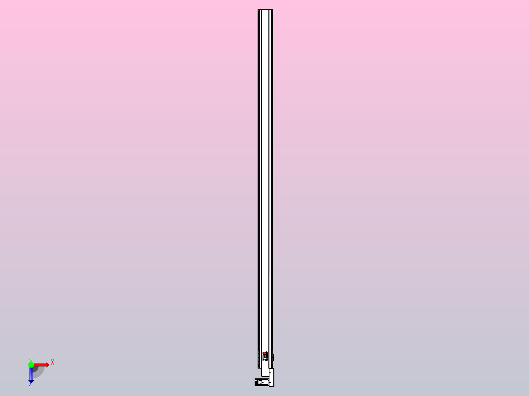 皮带直线轴半封闭可选导轨TPA-HNB-120D-110-L2750-MR-C-P40-N3俯视图