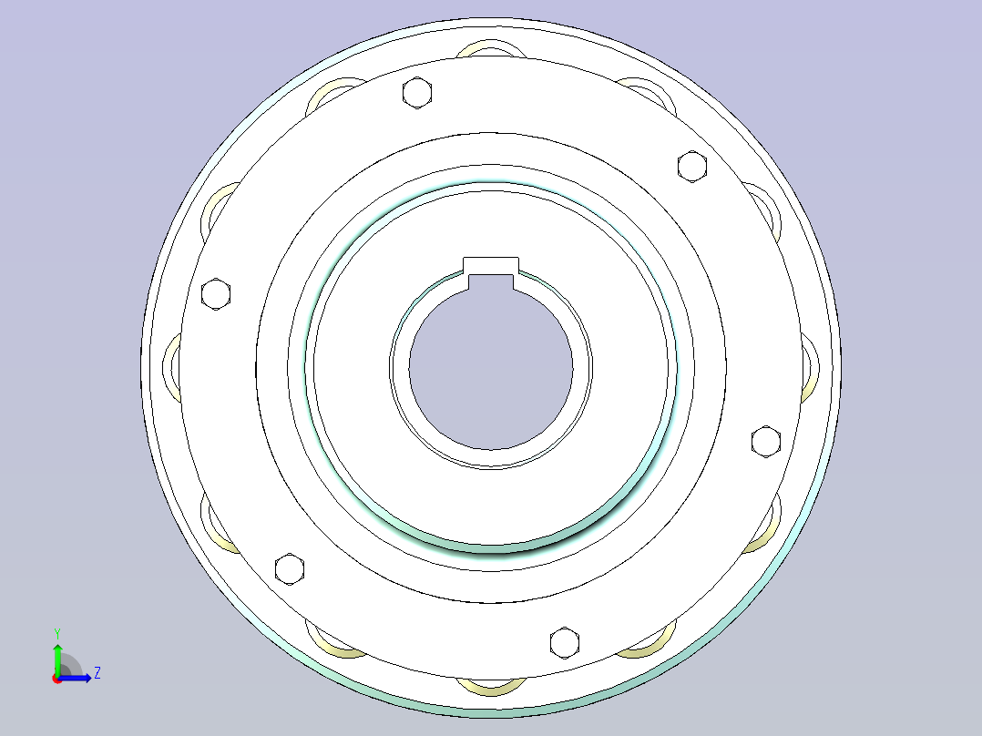 弹性柱销联轴器 HL7(J1)75X107-90X172(基准)左视图
