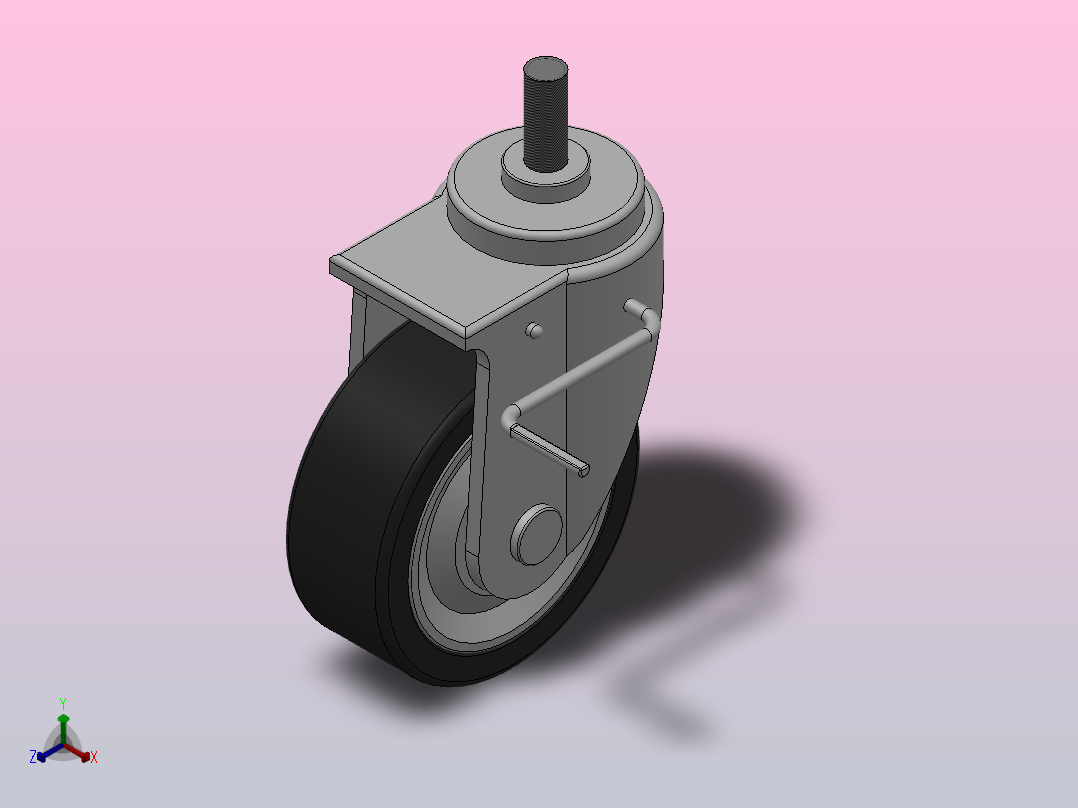 Z12-03B-125-362B中重型轮[Z12-03-100-362B]脚轮主视图