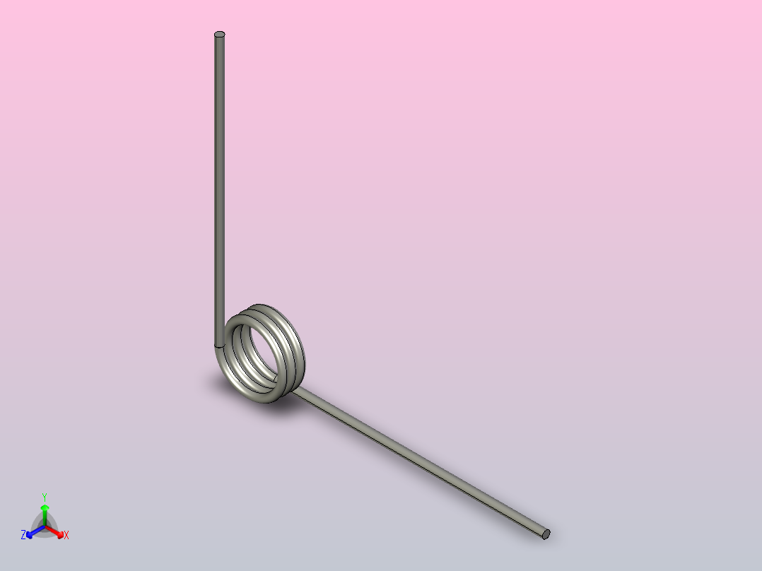 扭转弹簧torsion_spring_t014-090-063-x-l正等轴测图