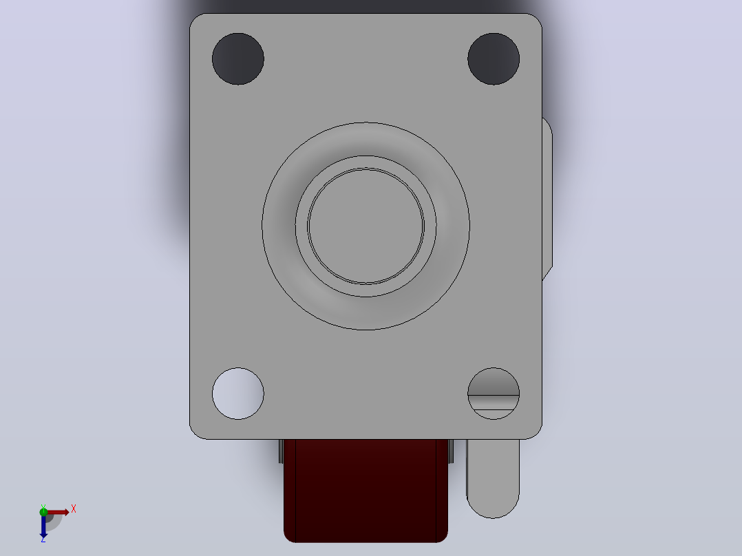 Z07-01A-040-405C轻型轮[Z07-01A-065-405C]脚轮俯视图