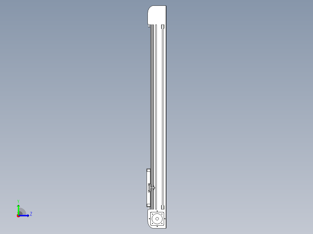 带式直线轴半闭式TPA-ONB-120-256-L950-DR-J90-N3左视图