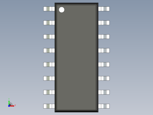 106x SOIC 封装（小外形集成电路）SOIC127P600X150-16N前视缩略图