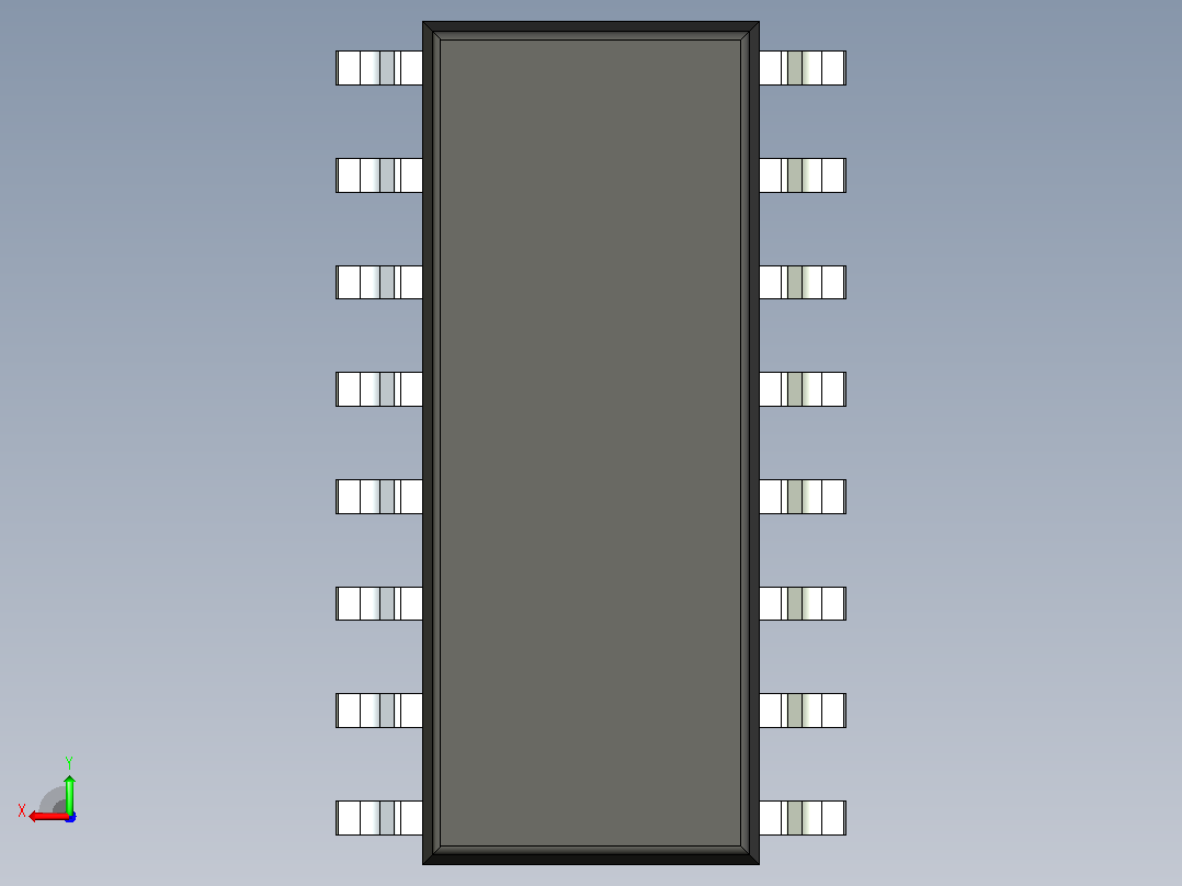 106x SOIC 封装（小外形集成电路）SOIC127P600X150-16N后视图