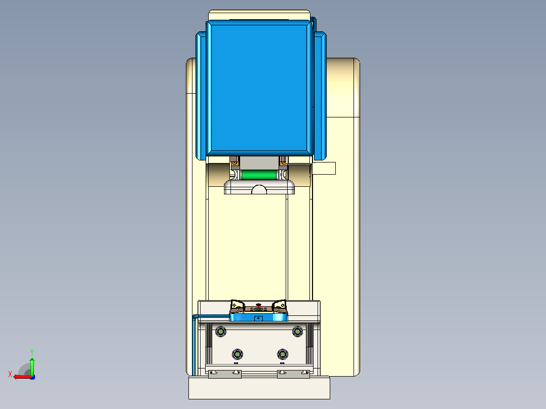 KJP Master冲床3D数模图纸 STP格式后视图