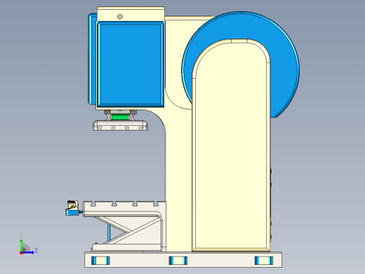 KJP Master冲床3D数模图纸 STP格式左视缩略图
