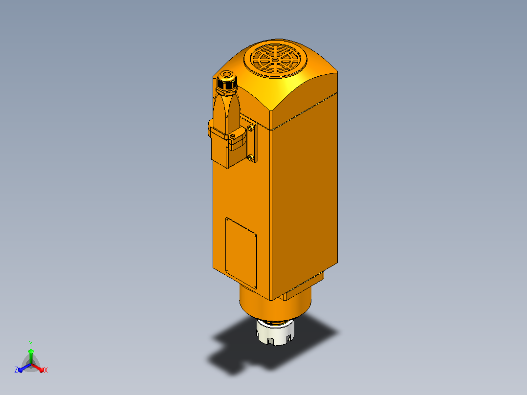 4653D-ER25木工高精雕铣系列手动换刀电主轴[SFM4653D-18-3.7KW-TMP-ER25]主视图