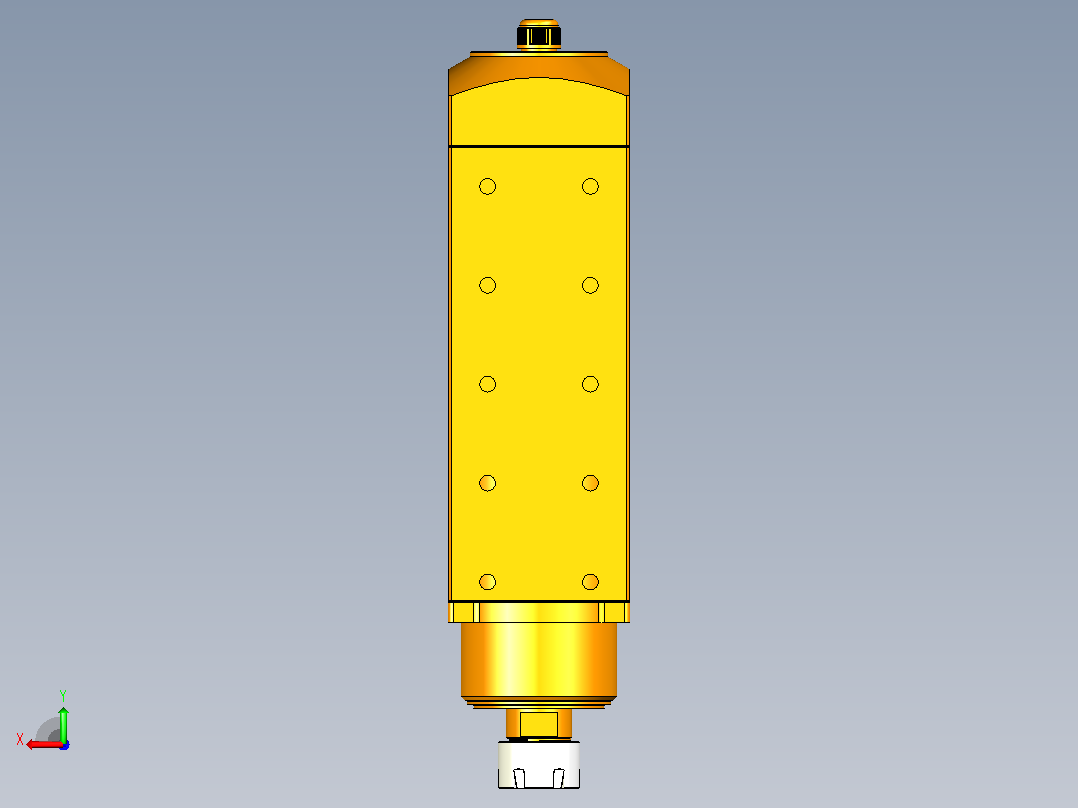 4653D-ER25木工高精雕铣系列手动换刀电主轴[SFM4653D-18-3.7KW-TMP-ER25]后视图