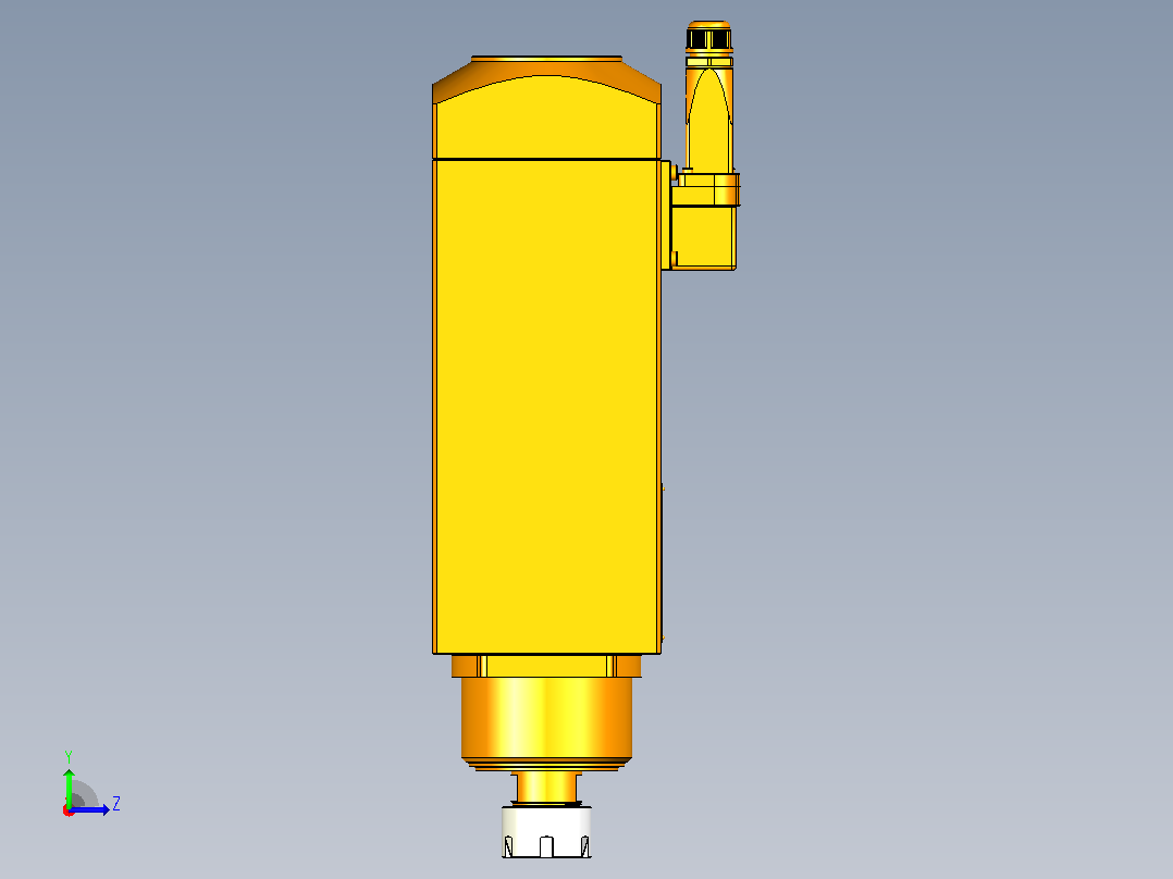 4653D-ER25木工高精雕铣系列手动换刀电主轴[SFM4653D-18-3.7KW-TMP-ER25]左视图