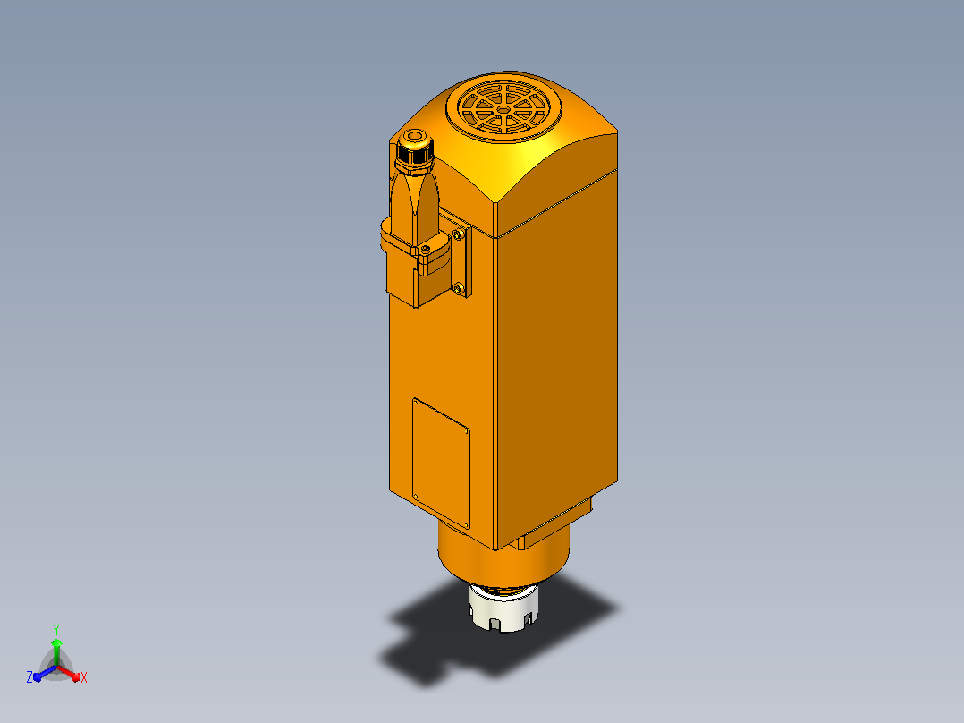 4653D-ER25木工高精雕铣系列手动换刀电主轴[SFM4653D-18-3.7KW-TMP-ER25]正等轴测图