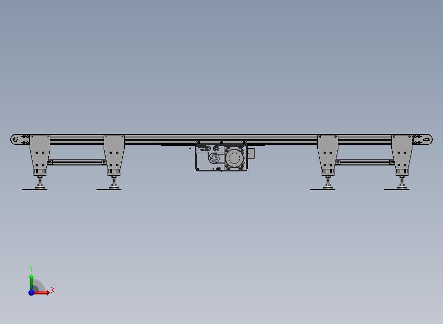 2米皮带线流水线 前视图
