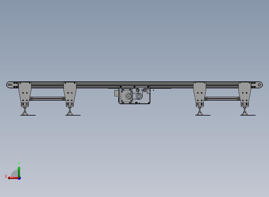 2米皮带线流水线 后视图